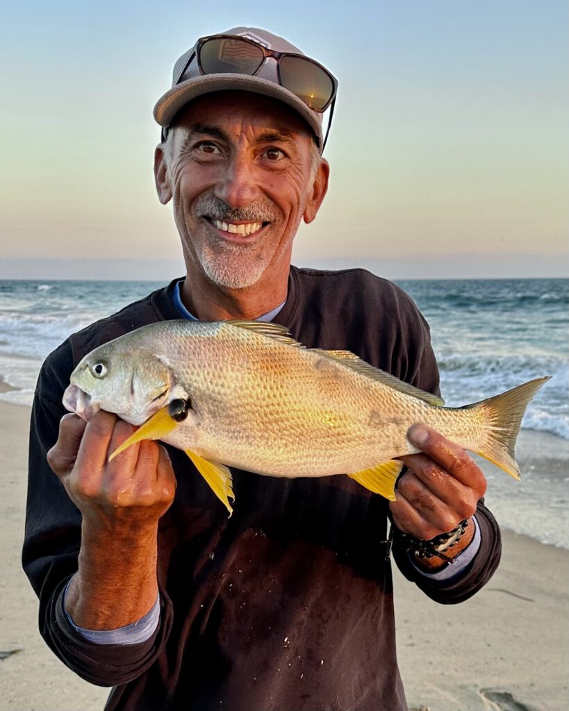 spotfin croaker sand camo egg sinker carolina rig surf fishing