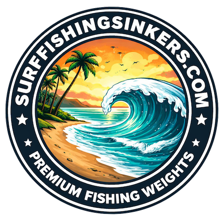 surf fishing sinkers – premium and sand camouflage weights for beach & surf casting